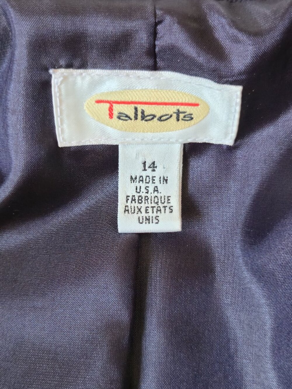 Vintage Talbots Purple 100% Wool Blazer | Made in USA | Size 14 - Picture 2 of 10